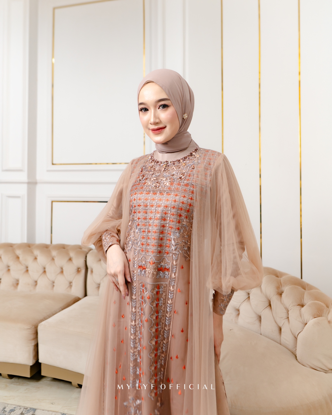 FEED 9A10 ROYAL CAPPUCINO - GAVESHA SERIES - GRACIA DRESS